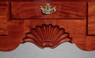 CHIPPENDALE CARVED FLAT TOP HIGHBOY