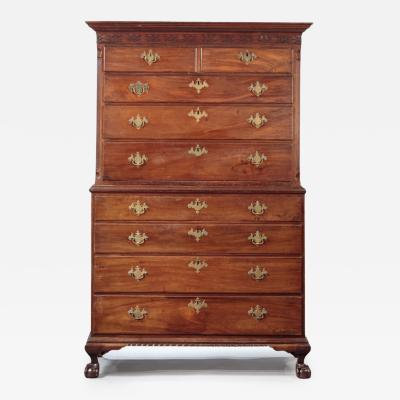 CHIPPENDALE CHEST ON CHEST
