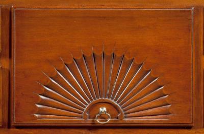 CHIPPENDALE CHEST ON CHEST WITH CARVED FAN DRAWER