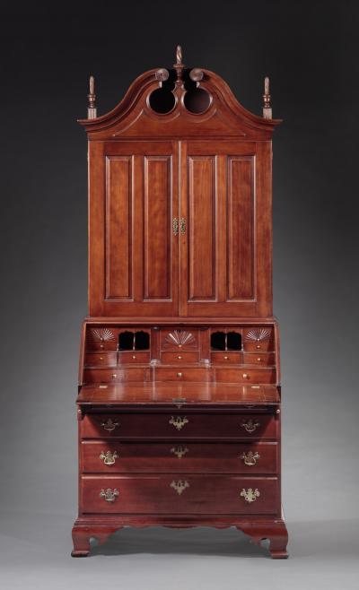 CHIPPENDALE DESK AND BOOKCASE