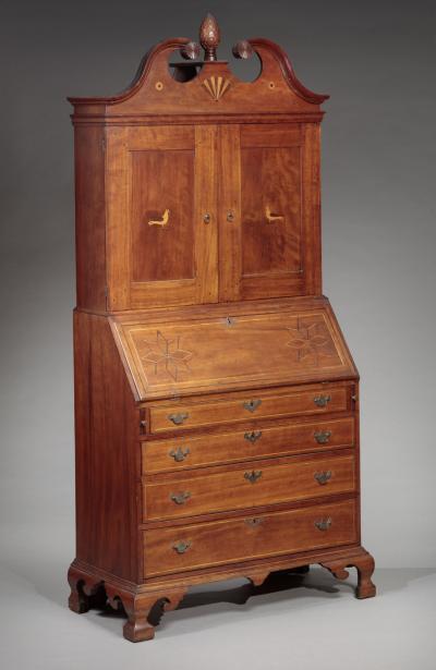 CHIPPENDALE DESK AND BOOKCASE