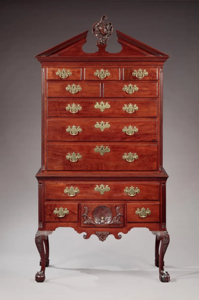 CHIPPENDALE HIGH CHEST OF DRAWERS