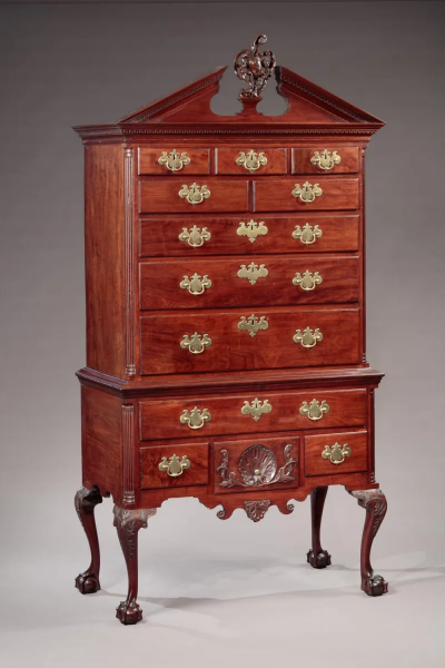 CHIPPENDALE HIGH CHEST OF DRAWERS
