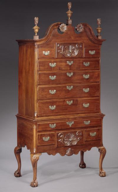 CHIPPENDALE HIGH CHEST OF DRAWERS