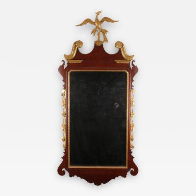CHIPPENDALE MIRROR WITH CARVED PHOENIX