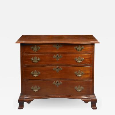 CHIPPENDALE REVERSE SERPENTINE GRADUATED FOUR DRAWER CHEST