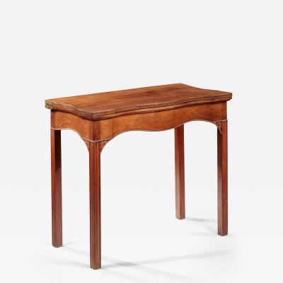 CHIPPENDALE SERPENTINE CARD TABLE