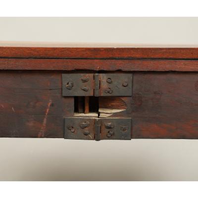 CHIPPENDALE SERPENTINE TOP CARD TABLE