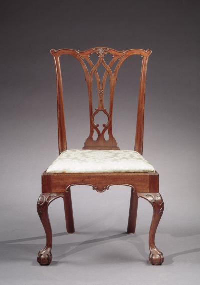 CHIPPENDALE SIDE CHAIR ATTRIBUTED TO THOMAS TUFFT