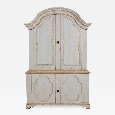 CIRCA 1780 ROCOCO TWO SECTION CABINET FROM VARMALND SWEDEN