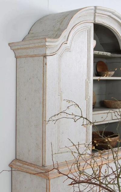 CIRCA 1780 ROCOCO TWO SECTION CABINET FROM VARMALND SWEDEN