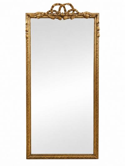 CIRCA 1870 LOUIS XVI STYLE GILT MIRROR