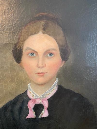 CIVIL WAR WOMAN WITH BIBLE PAINTING