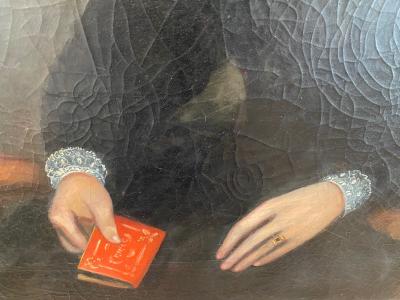 CIVIL WAR WOMAN WITH BIBLE PAINTING