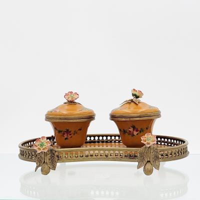CIrca 18th Century Vernis Martin Ink Stand France