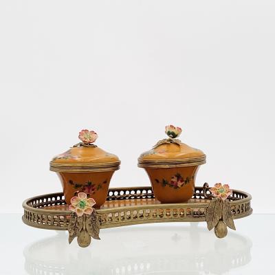 CIrca 18th Century Vernis Martin Ink Stand France