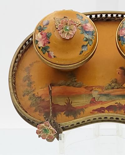 CIrca 18th Century Vernis Martin Ink Stand France