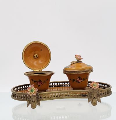 CIrca 18th Century Vernis Martin Ink Stand France