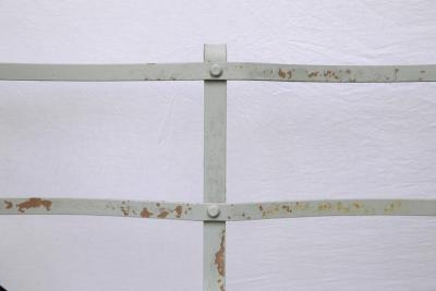 CLASSIC ENGLISH EDWARDIAN WROUGHT IRON STRAP STYLE GARDEN BENCH