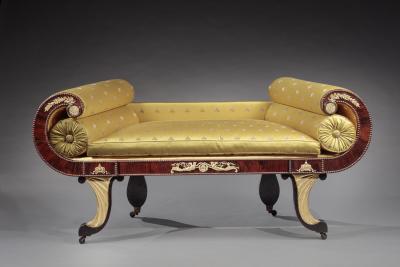 CLASSICAL SCROLL ARM SETTEE
