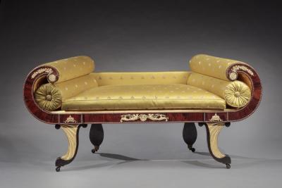 CLASSICAL SCROLL ARM SETTEE
