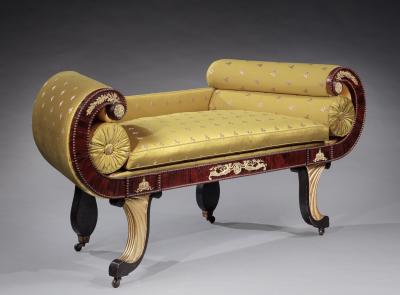 CLASSICAL SCROLL ARM SETTEE
