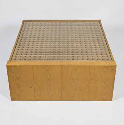 CLAUSTRA COFFEE ash and glass coffee table 1970 