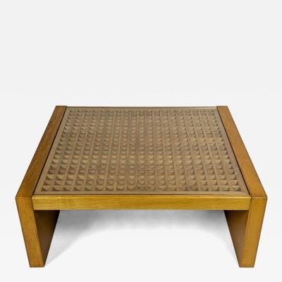 CLAUSTRA COFFEE ash and glass coffee table 1970 
