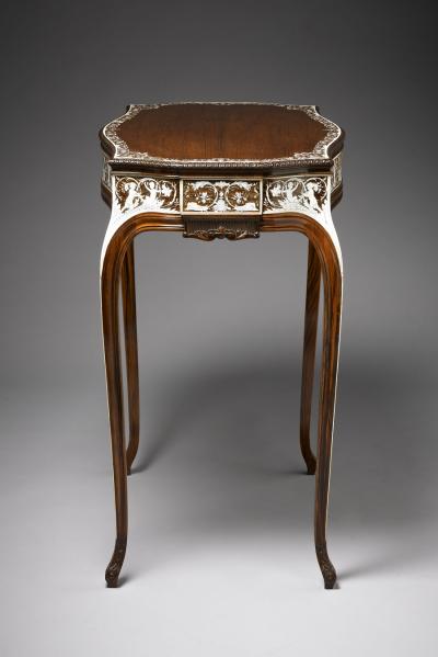 COLLINSON AND LOCKE STAMPED No 3199 MUSEUM PIECE IVORY INLAID TABLE