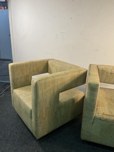 CORK PATTERNED MODERN SWIVEL CHAIRS