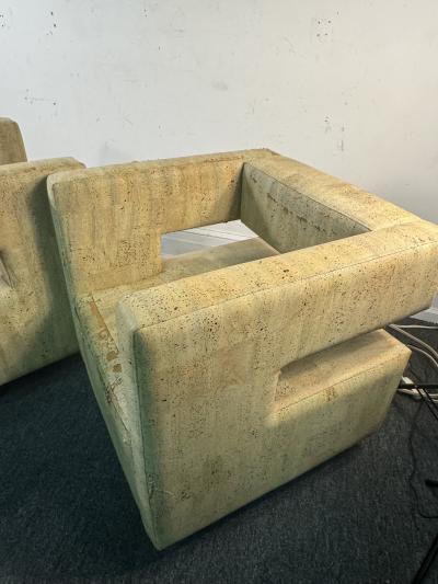 CORK PATTERNED MODERN SWIVEL CHAIRS