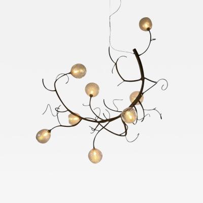 CP Lighting Christopher Poehlmann Christopher Poehlmann Massive Modern Sculptural Branch Chandelier Blown Glass