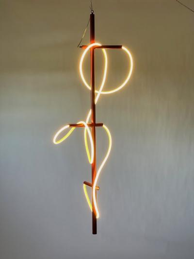 CP Lighting Christopher Poehlmann Stitch Pendant Chandelier and Floor Lamp