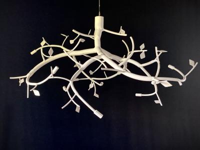 CP Lighting Christopher Poehlmann White 5 diameter newGROWTH with leaves