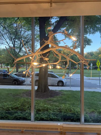 CP Lighting Christopher Poehlmann White 5 diameter newGROWTH with leaves