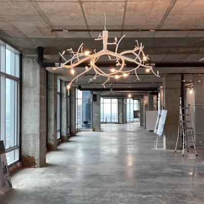 CP Lighting Christopher Poehlmann White 5 diameter newGROWTH with leaves