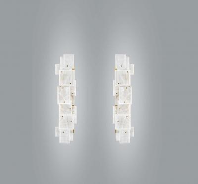 CPS Rock Crystal Quartz Sconces by Phoenix