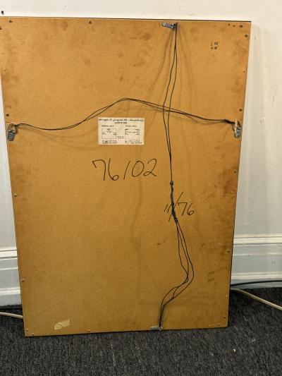 CURVED MODERN DESIGN TWO TONE GLASS FRAMED MIRROR BY PHILLIPE ST JACQUES