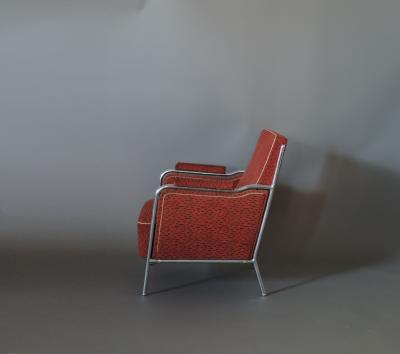 CZECH 1930S TUBULAR CHROME ARMCHAIR