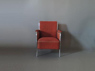 CZECH 1930S TUBULAR CHROME ARMCHAIR