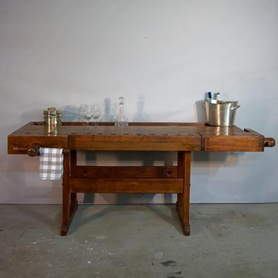 Cabinet Makers Work Bench as Sideboard Serving Table or Bar