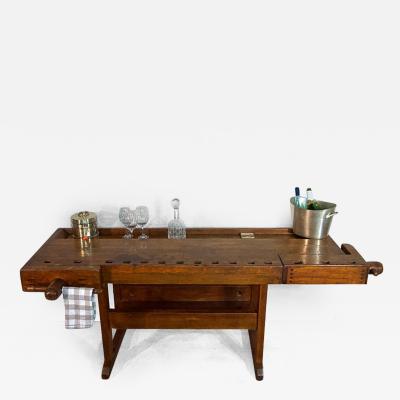 Cabinet Makers Work Bench as Sideboard Serving Table or Bar