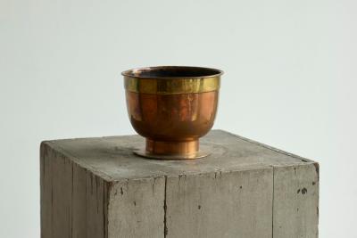 Cachepot or Vase in Patinated Copper Early 20th Century