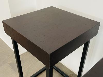 Cain Modern 3 Iron Oak Side Tables Made in the USA by Cain Studio