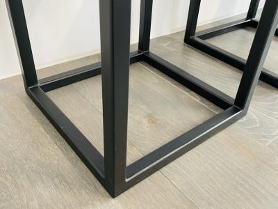 Cain Modern 3 Iron Oak Side Tables Made in the USA by Cain Studio
