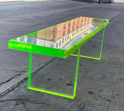 Cain Modern Custom Lime Green Lucite Bench by Cain Modern