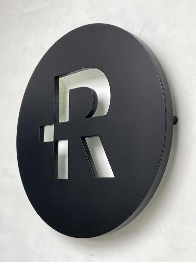Cain Modern Custom Made Letter Sign in Solid Brass by Cain Studio Made in the USA