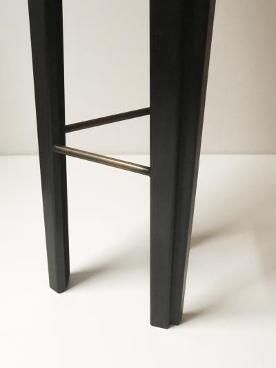 Cal Summers English Contemporary Ebonized Oak Barstool