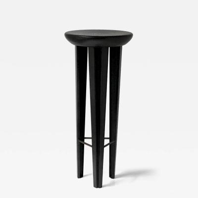 Cal Summers English Contemporary Ebonized Oak Barstool