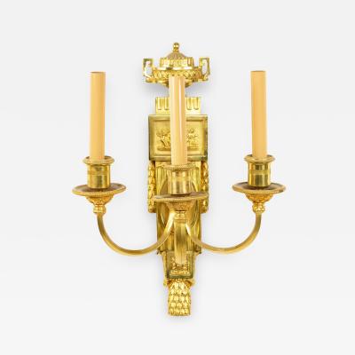 Caldwell English Adam Style Bronze Dore Wall Sconce